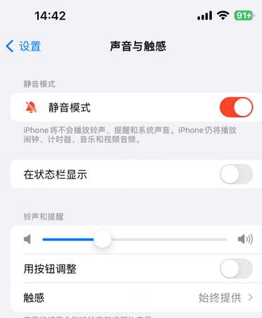 池州苹果15Pro维修网点分享iPhone15Pro系列机型中隐藏静音图标 